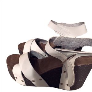 White wedge sandal